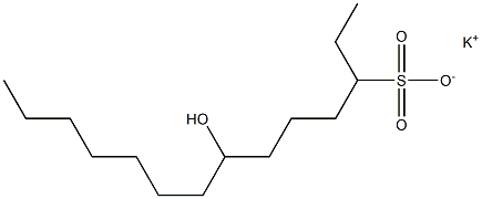 7-Hydroxytetradecane-3-sulfonic acid potassium salt 结构式