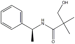 N-[(1S)-1-Phenylethyl]-3-hydroxy-2,2-dimethylpropanamide 结构式