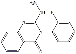 2-Hydrazino-3-(2-fluorophenyl)quinazolin-4(3H)-one 结构式