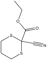 2-Cyano-1,3-dithiane-2-carboxylic acid ethyl ester 结构式