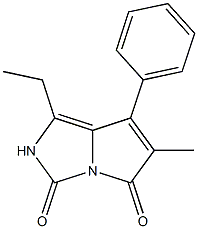 6-Methyl-7-phenyl-1-ethyl-2H-pyrrolo[1,2-c]imidazole-3,5-dione 结构式