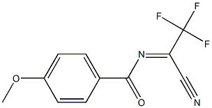 4-Methoxy-N-(2,2,2-trifluoro-1-cyanoethylidene)benzamide 结构式
