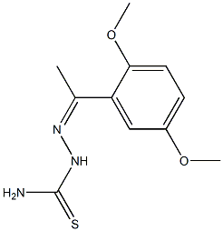 1-[1-(2,5-Dimethoxyphenyl)ethylidene]thiosemicarbazide 结构式