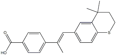 4-[3-[(4,4-Dimethyl-3,4-dihydro-2H-1-benzothiopyran)-6-yl]-2-propen-2-yl]benzoic acid 结构式
