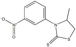 4-Methyl-3-(3-nitrophenyl)thiazolidine-2-thione 结构式