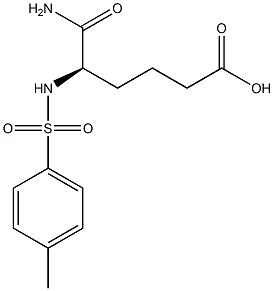 [R,(+)]-5-Carbamoyl-5-(p-tolylsulfonylamino)valeric acid 结构式