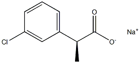 [S,(-)]-2-(m-Chlorophenyl)propionic acid sodium salt 结构式