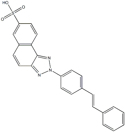 2-(p-Styrylphenyl)-2H-naphtho[1,2-d]triazole-7-sulfonic acid 结构式