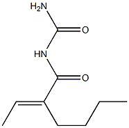 (2-Ethylidenehexanoyl)urea 结构式