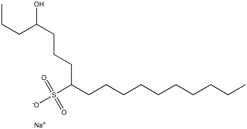 4-Hydroxyoctadecane-8-sulfonic acid sodium salt 结构式