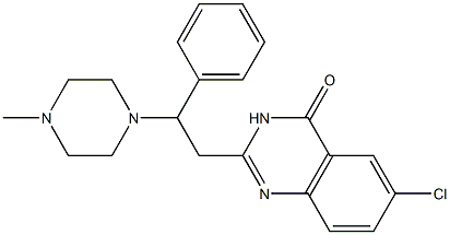 6-Chloro-2-[2-(4-methyl-1-piperazinyl)-2-phenylethyl]quinazolin-4(3H)-one 结构式