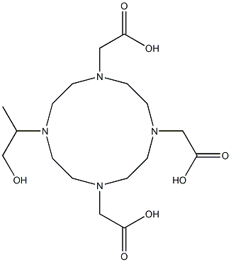 10-(2-Hydroxy-1-methylethyl)-1,4,7,10-tetraazacyclododecane-1,4,7-trisacetic acid 结构式