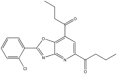 2-(2-Chlorophenyl)-5,7-dibutanoyloxazolo[4,5-b]pyridine 结构式