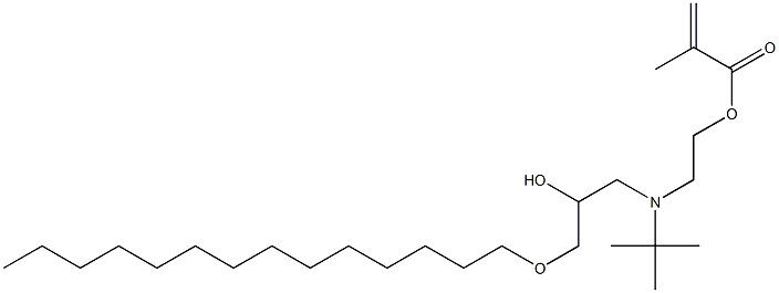 2-Methylpropenoic acid 2-[(1,1-dimethylethyl)[2-hydroxy-3-(tetradecyloxy)propyl]amino]ethyl ester 结构式