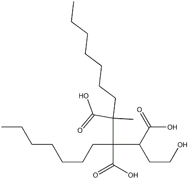 Butane-1,2,3-tricarboxylic acid 1-(2-hydroxyethyl)2,3-diheptyl ester 结构式