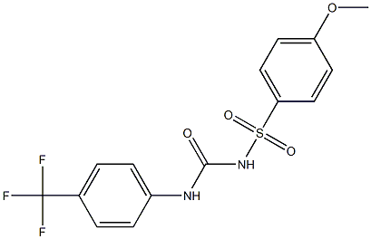 1-(4-Trifluoromethylphenyl)-3-(4-methoxyphenylsulfonyl)urea 结构式