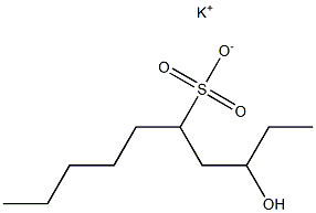 3-Hydroxydecane-5-sulfonic acid potassium salt 结构式