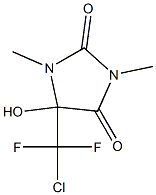 5-Hydroxy-5-(chlorodifluoromethyl)-1,3-dimethyl-1H-imidazole-2,4(3H,5H)-dione 结构式