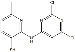 2-[(2,4-Dichloro-6-pyrimidinyl)amino]-6-methyl-3-pyridinethiol 结构式