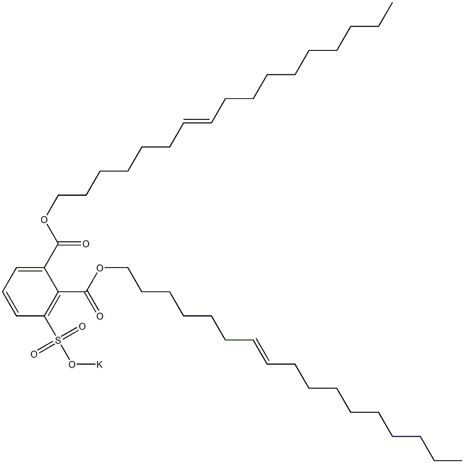 3-(Potassiosulfo)phthalic acid di(7-heptadecenyl) ester 结构式
