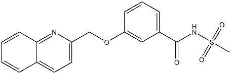 3-(2-Quinolinylmethoxy)-N-(methylsulfonyl)benzamide 结构式