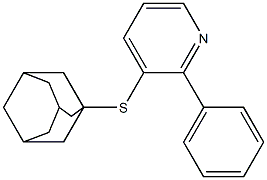 3-[(Adamantan-1-yl)thio]-2-phenylpyridine 结构式