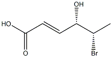 (2E,4S,5S)-5-Bromo-4-hydroxy-2-hexenoic acid 结构式