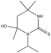 3,4,5,6-Tetrahydro-4-hydroxy-3-(1-methylethyl)-4,6,6-trimethyl-2(1H)-pyrimidinethione 结构式