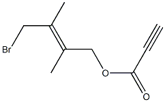 Propynoic acid (2E)-4-bromo-2,3-dimethyl-2-butenyl ester 结构式