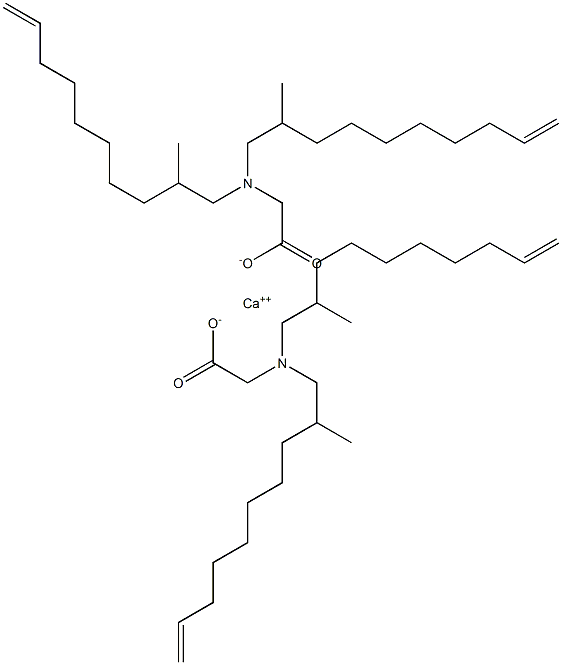 Bis[N,N-bis(2-methyl-9-decenyl)glycine]calcium salt 结构式