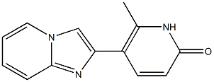 2-[(6-Methyl-1,2-dihydro-2-oxopyridin)-5-yl]imidazo[1,2-a]pyridine 结构式