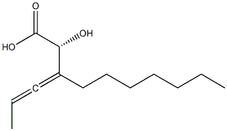 (2R,3R)-2-Hydroxy-3-heptyl-3,4-hexadienoic acid 结构式