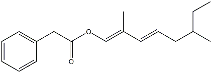 Phenylacetic acid 2,6-dimethyl-1,3-octadienyl ester 结构式