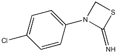 3-(4-Chlorophenyl)-1,3-thiazetidin-2-imine 结构式