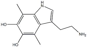 3-(2-Aminoethyl)-4,7-dimethyl-1H-indole-5,6-diol 结构式