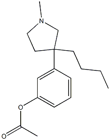 Acetic acid 3-(3-butyl-1-methyl-3-pyrrolidinyl)phenyl ester 结构式