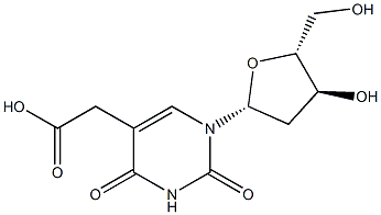 5-(2-Hydroxy-2-oxoethyl)-2'-deoxyuridine 结构式