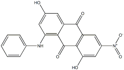 1-Anilino-3,8-dihydroxy-6-nitroanthraquinone 结构式