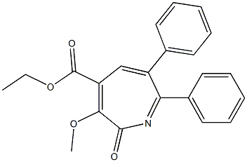 6,7-Diphenyl-3-methoxy-2-oxo-2H-azepine-4-carboxylic acid ethyl ester 结构式