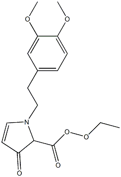 1-[2-(3,4-Dimethoxyphenyl)ethyl]-2,3-dihydro-2-hydroxy-3-oxo-1H-pyrrole-2-carboxylic acid ethyl ester 结构式