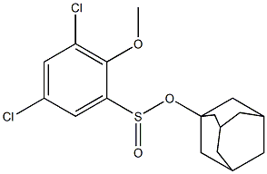 3,5-Dichloro-2-methoxybenzenesulfinic acid 1-adamantyl ester 结构式