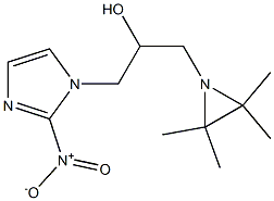 1-(2,2,3,3-Tetramethyl-1-aziridinylmethyl)-2-(2-nitro-1H-imidazol-1-yl)ethanol 结构式