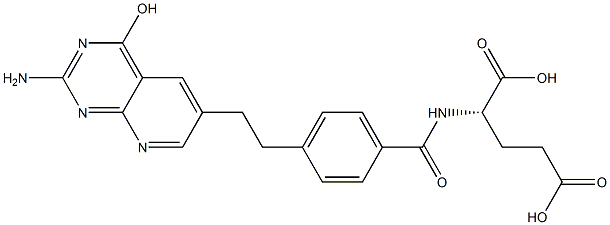 N-[4-[2-(2-Amino-4-hydroxypyrido[2,3-d]pyrimidin-6-yl)ethyl]benzoyl]-L-glutamic acid 结构式