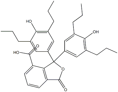 1,3-Dihydro-1,1-bis(4-hydroxy-3,5-dipropylphenyl)-3-oxoisobenzofuran-7-carboxylic acid 结构式