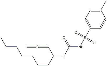 N-Tosylcarbamic acid 1-(1,2-propadienyl)octyl ester 结构式