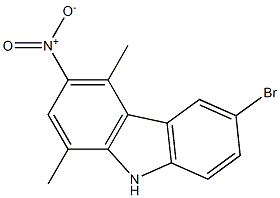 1,4-Dimethyl-3-nitro-6-bromo-9H-carbazole 结构式