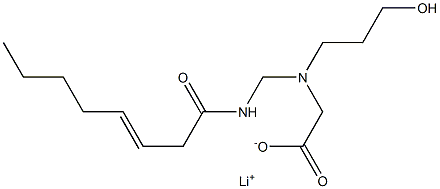 N-(3-Hydroxypropyl)-N-(3-octenoylaminomethyl)glycine lithium salt 结构式