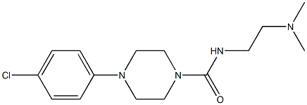 N-(2-Dimethylaminoethyl)-4-[4-chlorophenyl]piperazine-1-carboxamide 结构式