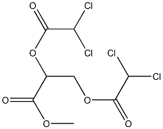 (+)-2-O,3-O-Bis(dichloroacetyl)-D-glyceric acid methyl ester 结构式