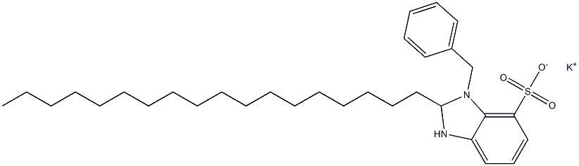 1-Benzyl-2,3-dihydro-2-octadecyl-1H-benzimidazole-7-sulfonic acid potassium salt 结构式